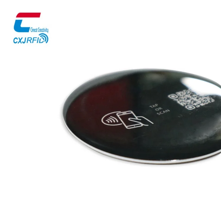 NFC Restaurant Table Menu Tag Customized Epozy Waterproof Menu Tag Touchless Display Menu Cards
