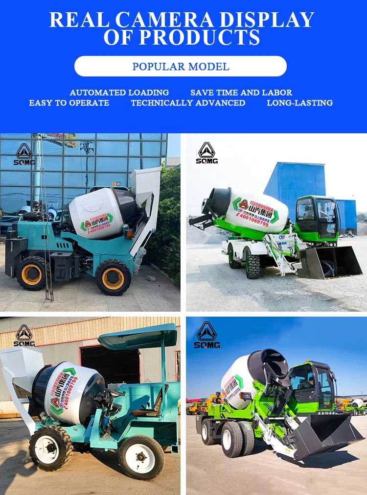 New Design 2/2.6/3.5/4/6.5 Cubic Meter Portable Concrete Mixer Truck Mini Self Loading factory