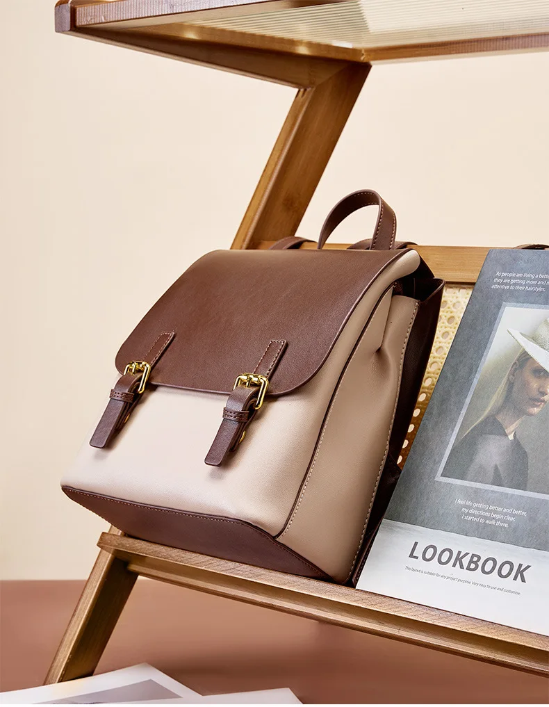 High Quality Factory Supply Luxury Design School Bag Leather for Female Backpack Bag for Women Leather Women’s Backpacks