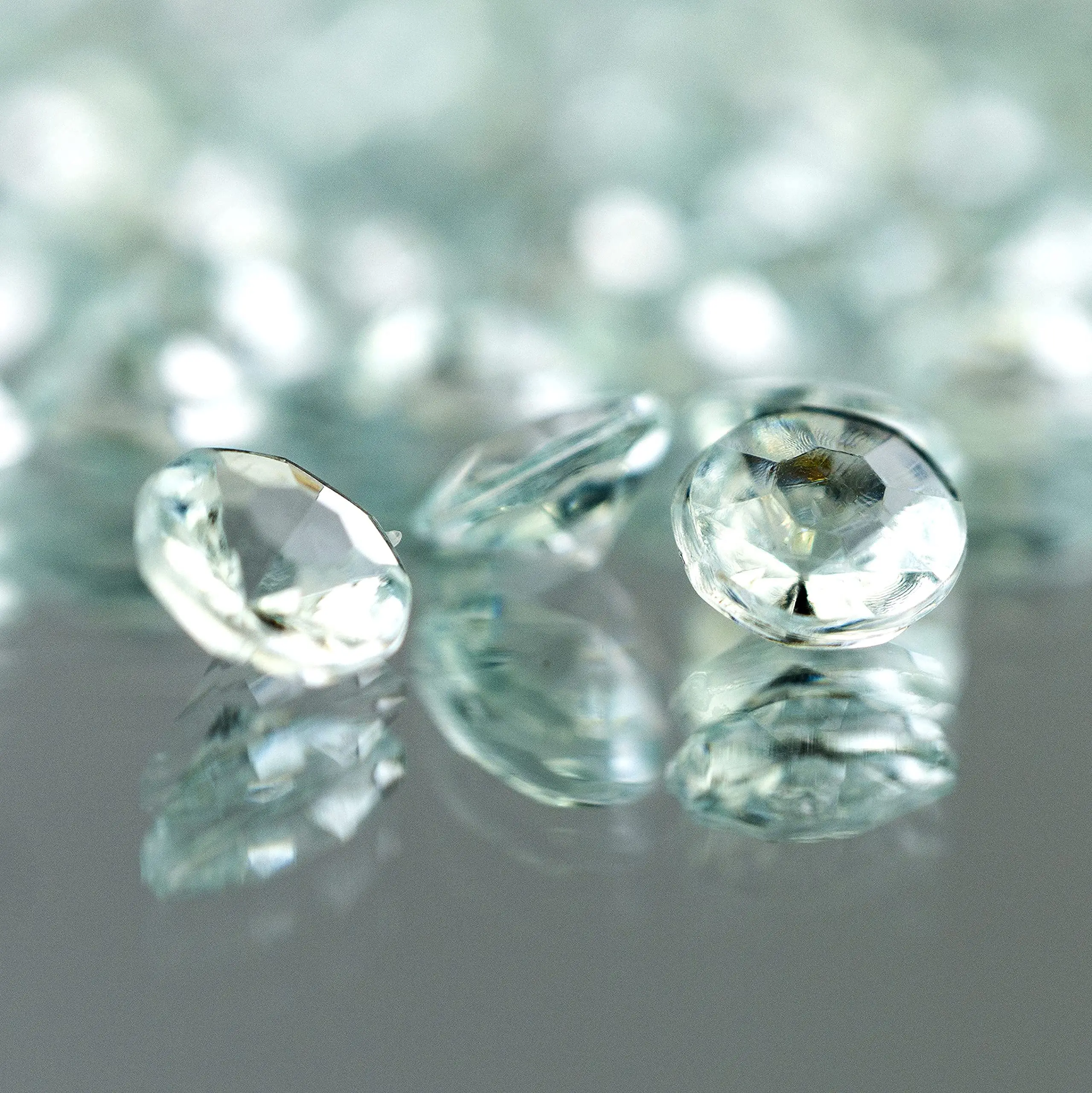 Mint Green Acrylic Diamonds Fake Crystals Table Scatter Rhinestone Plastic  Diamond for Bridal Shower Wedding Decoration