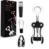 Ouvre-bouteille Wing noir, coffret de 4 pièces.