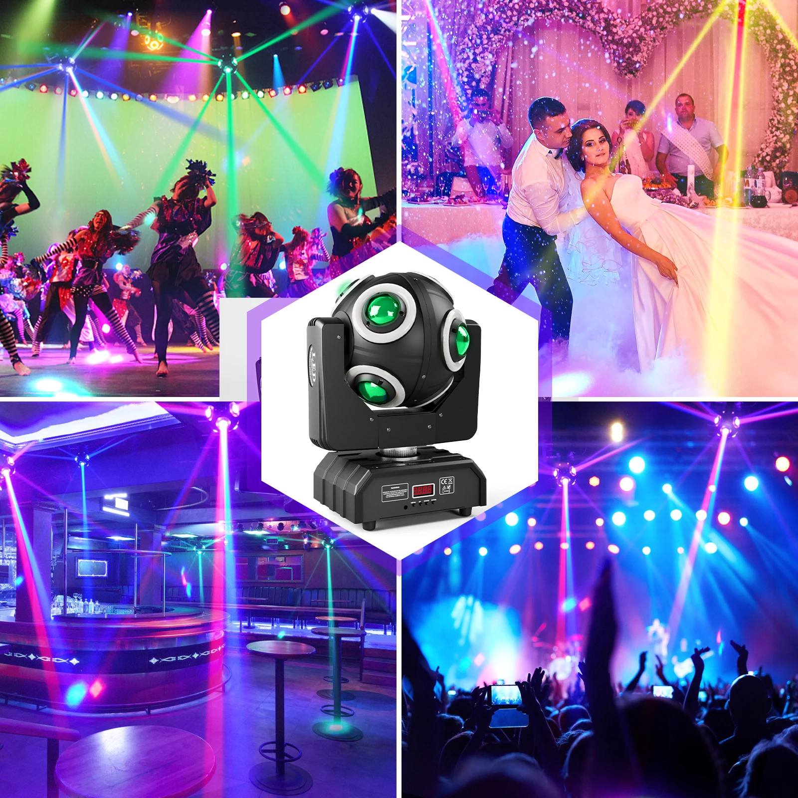 Led discolamp muziekgestuurde kleuren bal - DJ apparatuur kopen