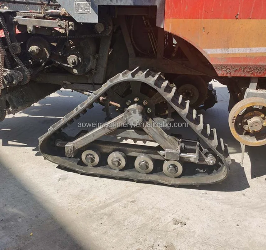 Triangle Rubber Track Crawler Chassis Wheel Undercarriage for Deere Windrower W150  Agriculture Tractor Use