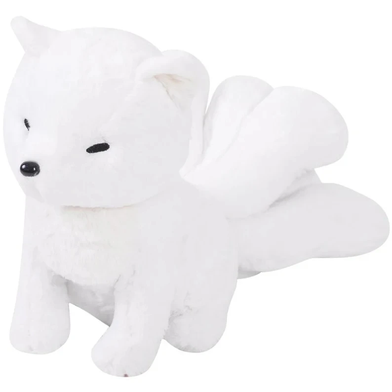 ナインテールフォックスぬいぐるみホワイトキツネぬいぐるみ