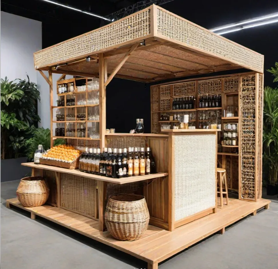 Funroad Shopping Mall Fast Food Kiosk Fruit Juice Bar Coffee Kiosk Milkshake Kiosk for Sale