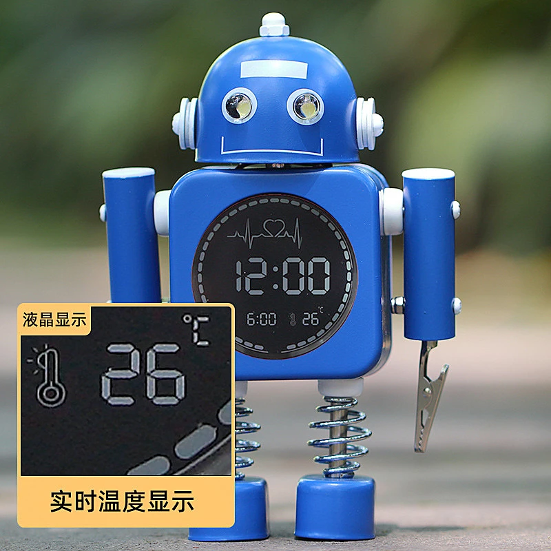Relojes de escritorio electrónicos robot, luminosos, digitales