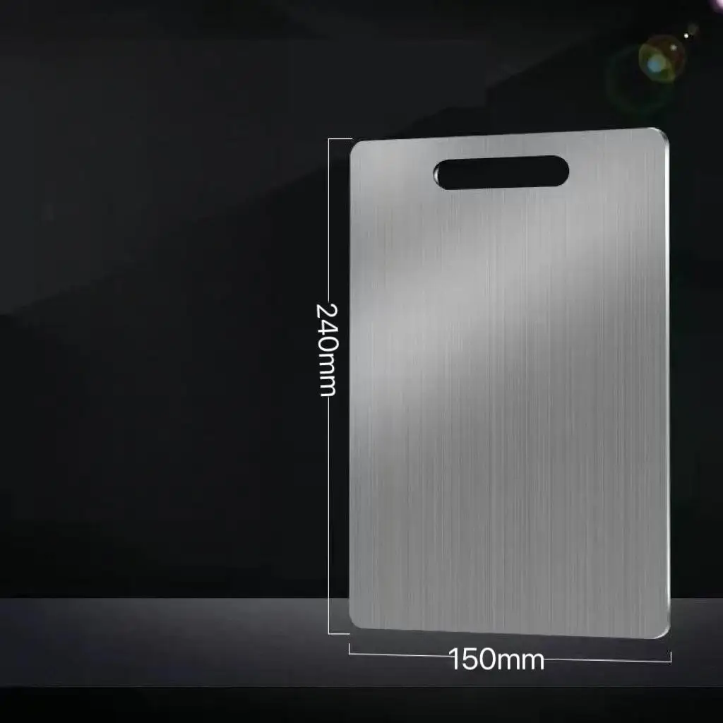Dual-Sided Stainless Steel Chopping Board - Hygienic & Durable Kitchen Cutting Board for Meat, Veggies & More(24*15cm)