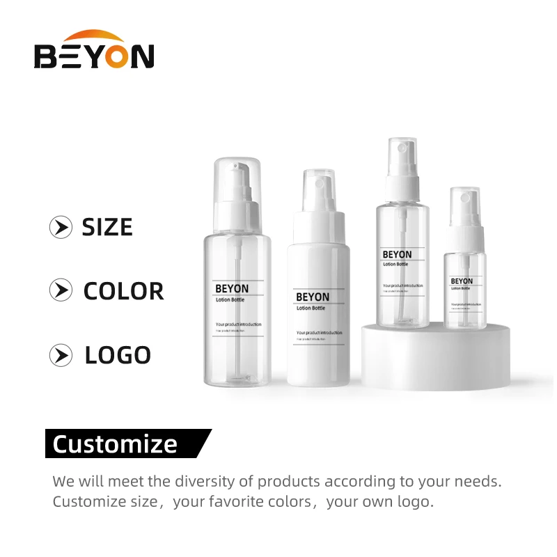 Spray Pet Bottles 20 ml  Plastic Bottle With Fine Mist Sprayer 20ml 50ml 80ml 110ml