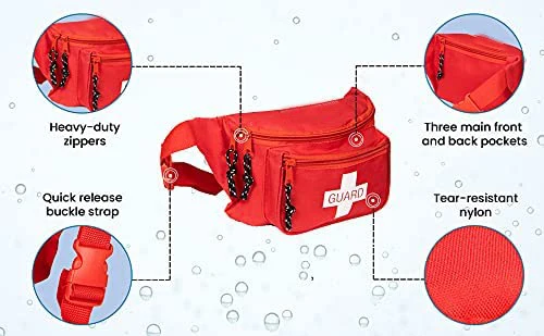 RE-GEN Sac Banane Vide De Premiers Secours | Jaune Fluo Haute Visibilité | Idéal Pour L'école, La Maison, Le Bureau Et Les Voyages | Ceinture Et Boucle Réglables Solides | Fermeture éclair