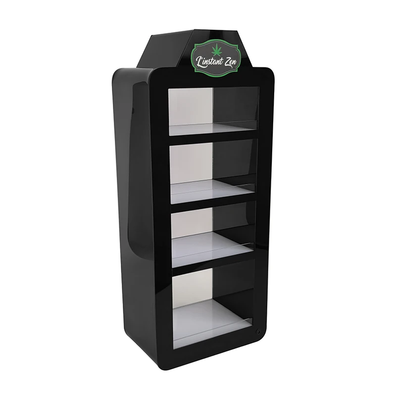 Tinya Customize Cigarette Hookah Pen Display Stand 4 Tiers LED Lighted Tobacco Flavors Liquid Juice Cigarettes Display Racks