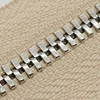 Beige cloth+Silver teeth