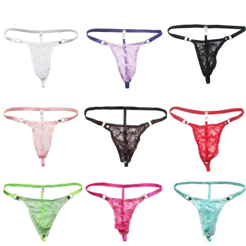 Hot Sale Male Mesh Lace Thong Sexy Bugle Pouch Underwear Underpants ...