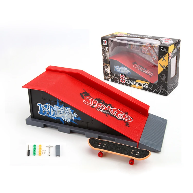 Разные стили фингерборд скейтборд рампа пластиковые мини Фингерборды Скейт с колесами и грузовик фингерборд скейтпарк