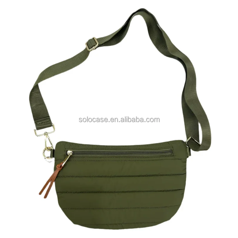 코튼 그리드 퍼피 크로스바디 패니 팩