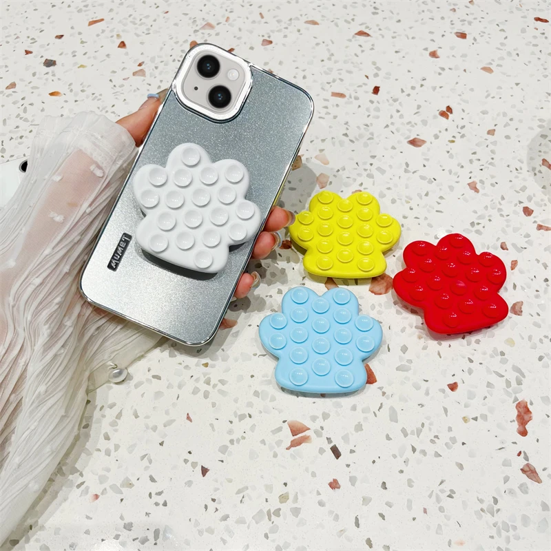 360 Degree Rotation Phone Holder Stand Cat Claw Design Airbag Sticky Phone Grip Cute Suction Cup Phone Holders