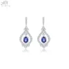 Pendientes de Oro Blanco Macizo de 18K