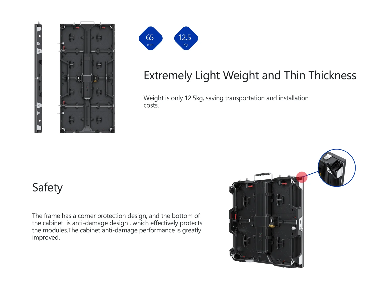 Layer Scaffold Stage LED Screen 4.81mm Pitch P2.604 IP40 For Events