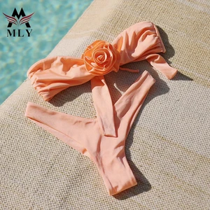 Direct Sale Swimwear Beachwear Bandeau Fitness Swimwear Bikini Set  Bikini for Women Micro Bikinis & Beachwear