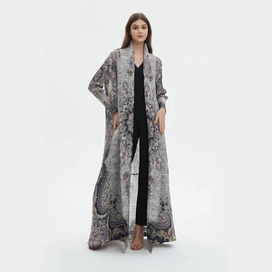 Wholesale Clothing Miyake Pleated Robe High Quality Loose Printed Abaya One Size Women's Elegant Abaya Arabic Clothing