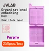 Purple 250pcs/box square hole