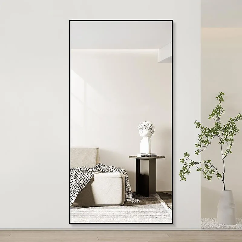 Simple Style Bedroom Dressing Mirror Designs Full Length Stand Mirror Right Angled Rectangular Full-length Mirror