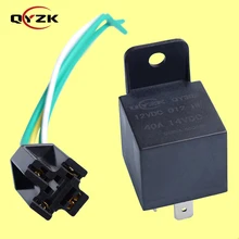 Auto Switches & Starters Relay 12V 40AMP 4 Pin With Plastic Bracket And Hot Wires Harness Socket SPST NO Automotive Car Relay