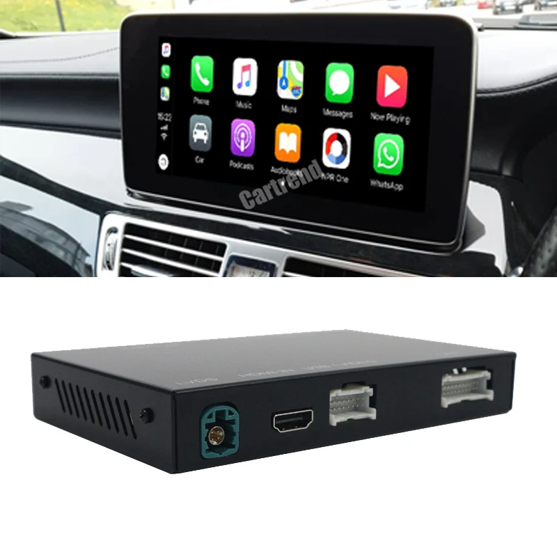 Car Screen Wireless Carplay Decoder Box for W166 W176 W205 W212 W218 W246 W207 W463 C207 C117 R172 X156 X253 NTG5 Android Auto