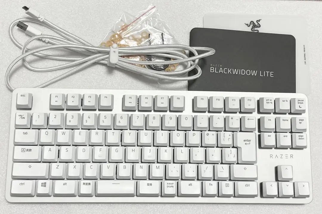 Razer BlackWidow Lite JP Mercury White メカニカルキーボード 静音 オレンジ軸 テンキーレス 日本語配列 【日本  ゲーム、おもちゃ | looklikecookie.com