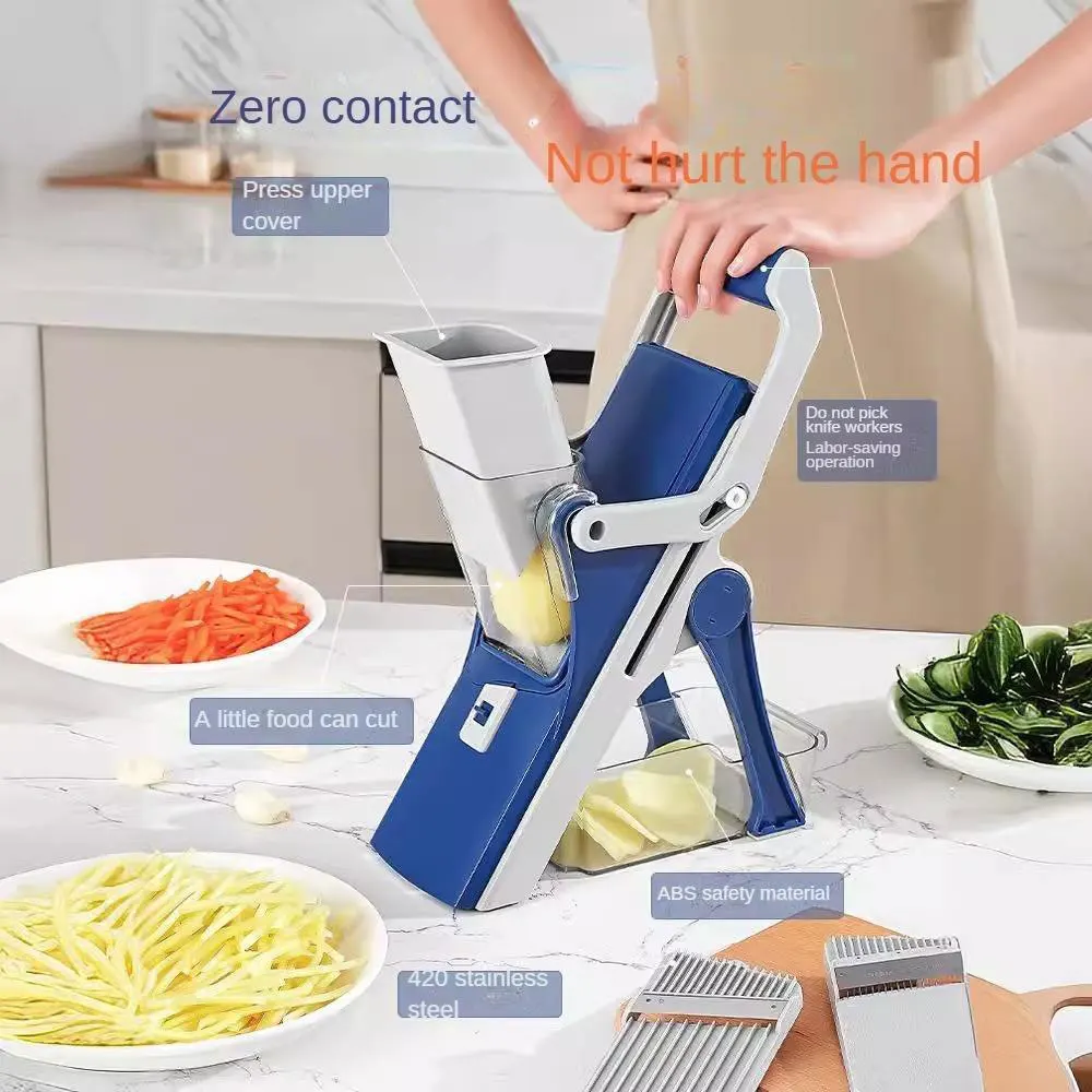 Manual Vegetable Cutter Slicer Safe Food Chopper for Fruit Potato Cucumber Carrot Meat Shredder Made of Plastic