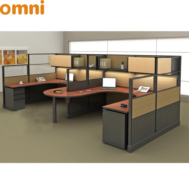 2 person u shaped office desk