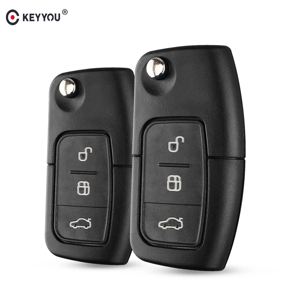 Flip folding Remote Fob Key Case Shell for Ford 4 Buttons NEW Modify Uncut 