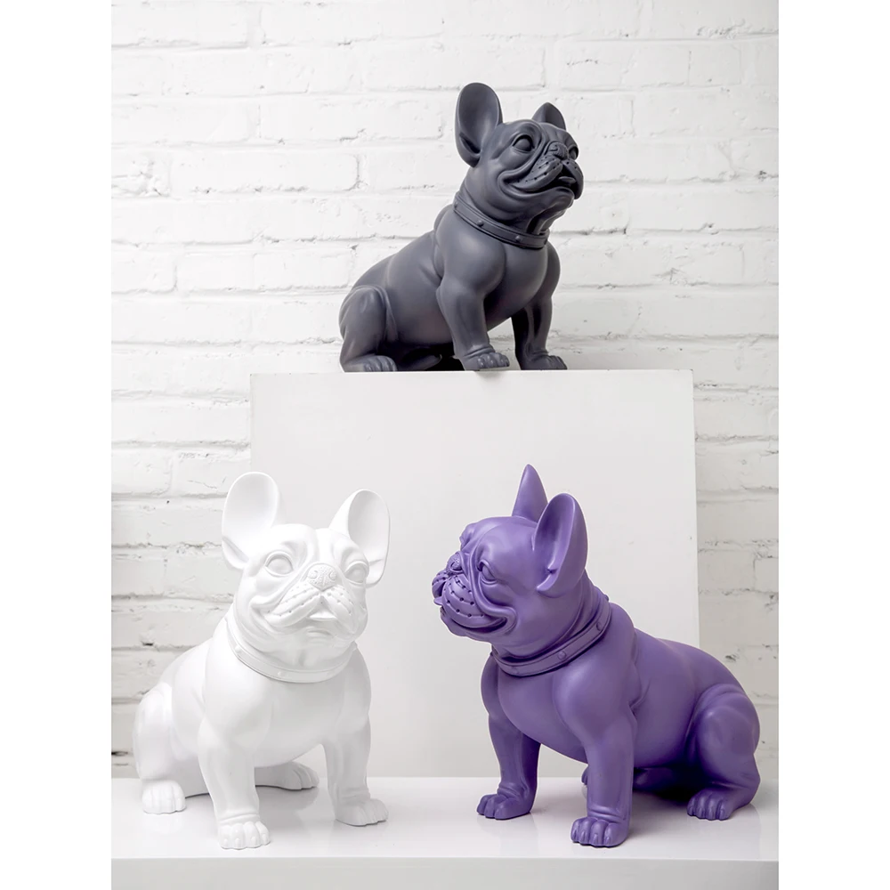 Custom Animal Clothes Display Plastic Model Bulldog Mannequin Shop Window Display Pets Clothes Dog Model