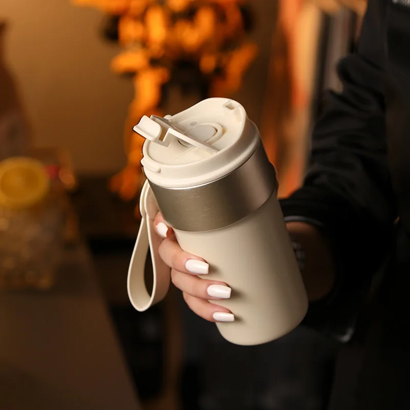 Eco-friendly 500ML Stainless Steel Coffee Mugs - Customizable