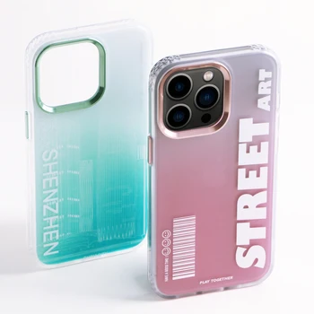 Screen Printing Cases matte texture Metal Camera Ring Protective mobile Phone cover for iPhone13 Pro Max