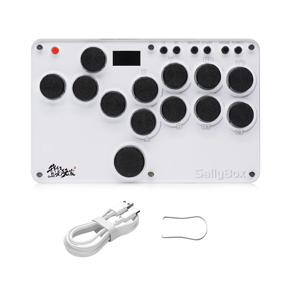 Mini Hitbox WASD SOCD Fighting Stick SallyBox LED Light Controller