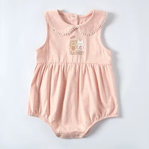 Baby Clothes Wholesale Plant Dye Natural Dye Sleeveless Baby Romper