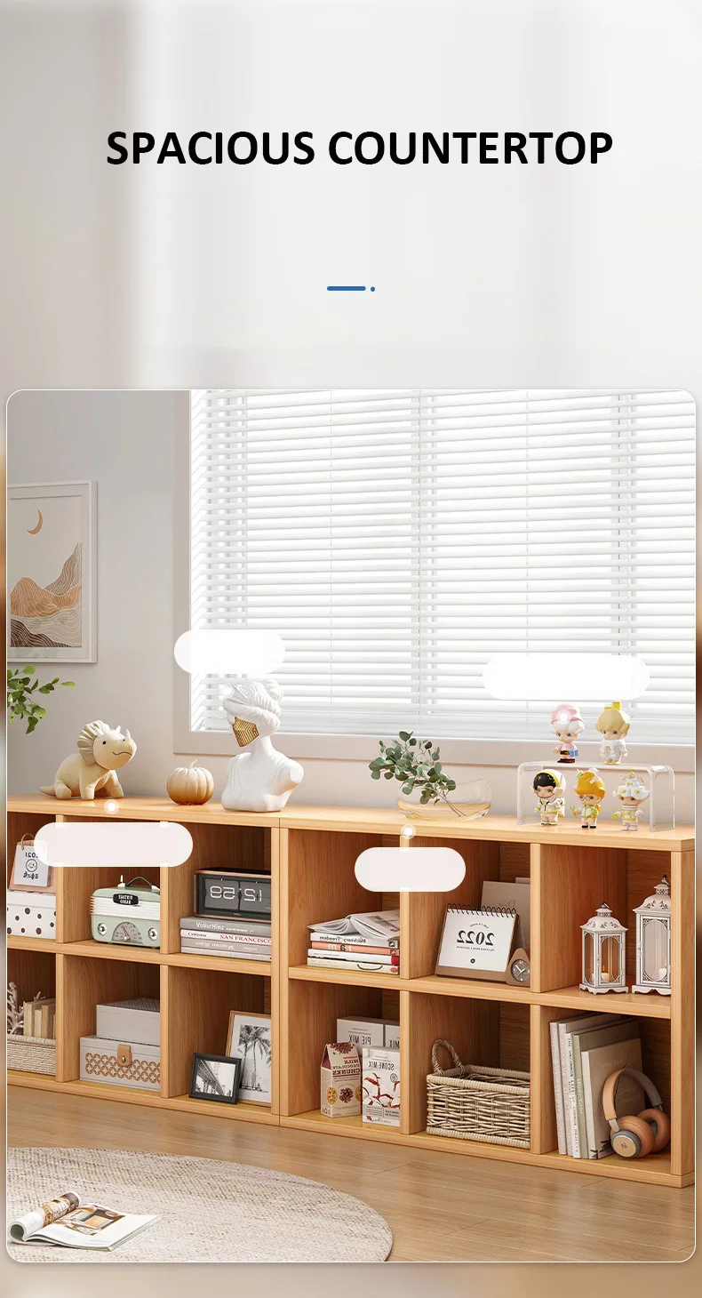 Wooden Bookcase Partition Wall Separation Bookshelf With Open