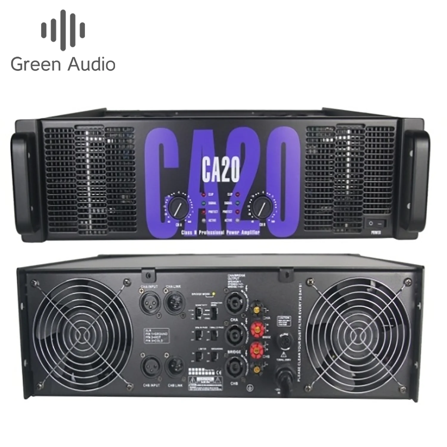 Mini amplificateur de puissance audio stéréo HiFi 2 canaux 25 W + 25 W Amplificateur numérique intérieur/extérieur pour voiture, moto, bateau (Noir