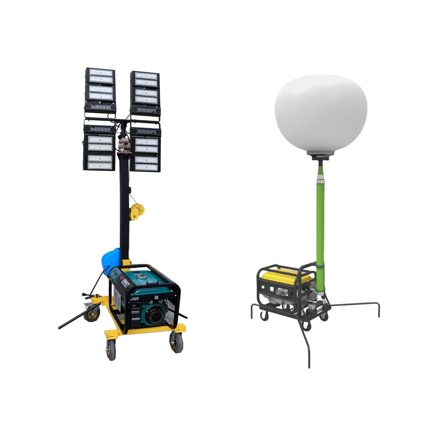 Светодиодная Мобильная световая башня 4 м 6 9 для строительной площадки шахтный дизельный генератор портативная 1000 Вт 3000 5000