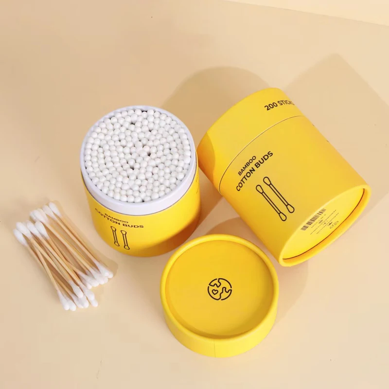 Wholesale Eco Friendly Packaging Organic Cotton Ear Cleaning Q Tips Cotton Swab Disposable