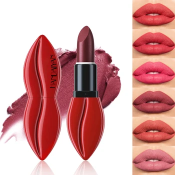 new matte long lasting velvet sexy lipstick long-lasting non-stick nude red lip gloss Female makeup cosmetics wholesale