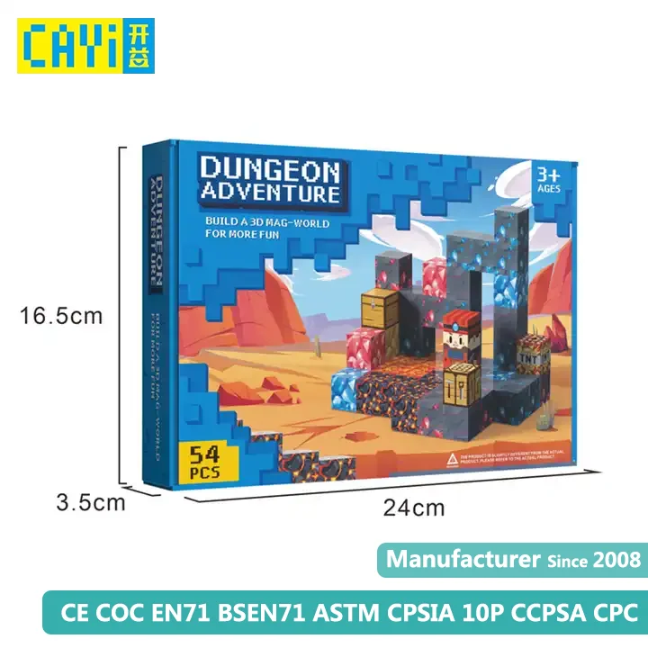 CAYI My World Block Dungeon Adventure Creative Diy 2.5cm Cubes Moc 3D Building Block Set Juguetes Educational Toys for kids