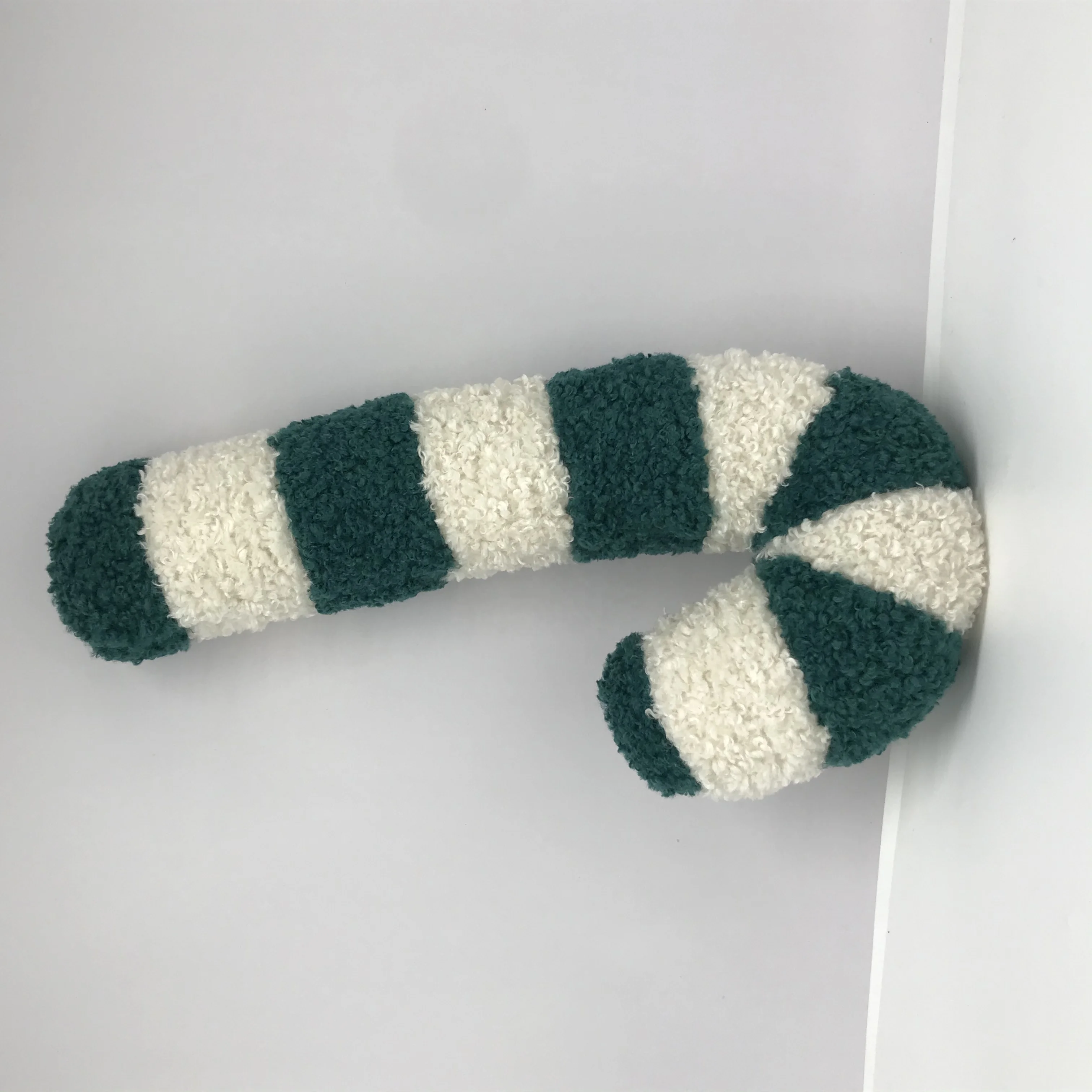 Almohada de cojín en forma de bastón de caramelo, suave y