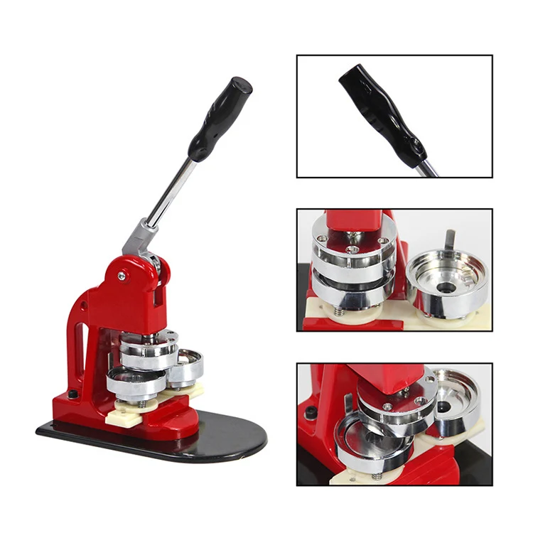 Manual Metal Button Badge Pin Keychain Making Machine Mirror Chest Name Plate Badge Maker Snap Button Press Machine With 58MM