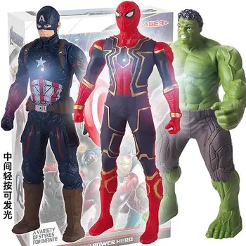 Movable 18cm Custom superhero Marvel Figure Spiderman Ironman Americacaptain Hulks Action Figure Model Toy PVC Gift for Kid