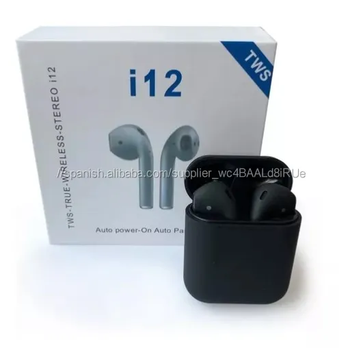 código Morse de ahora en adelante editorial Audífonos Negro Mate I12 Aipods 1:1 Tws Bluetooth 5.0 Stereo Compatible Con  Iphone Y Android - Buy I12 Product on Alibaba.com