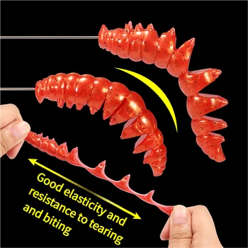 Floating Poor Worm TPR 5cm 7cm 11pcs/bag Good Elasticity Plastic Artificial Soft Bait Saltwater Fishing Soft Lure – Soft Lure – view 3