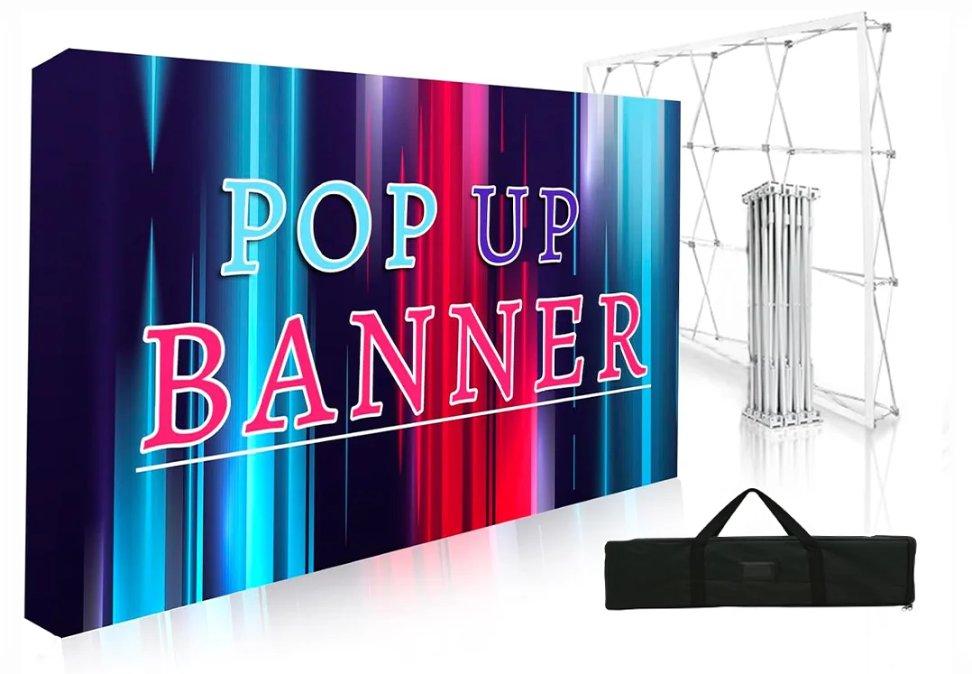 Portable Aluminum Pop-up Backdrop Display Stand for Quick and Temporary ...
