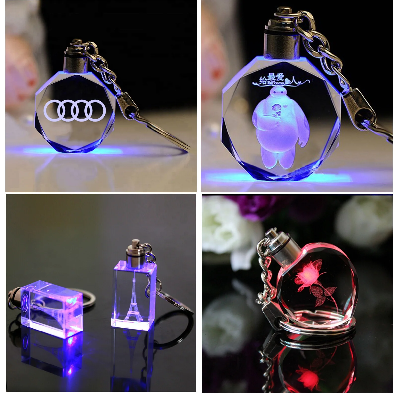 Yearcrystal лазерная гравировка прекрасная фотография Хрустальная кошка брелки для домашних животных для keepsake