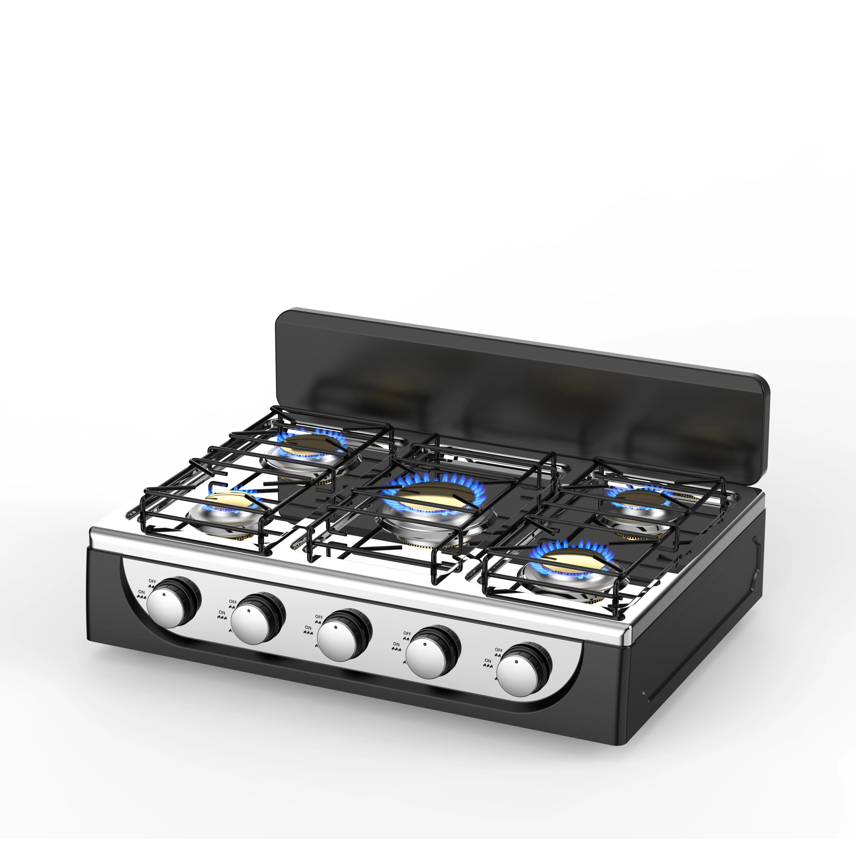 Customized Table Top Cook Top Gas Stove Hob 5 burner High Quality Gas Cooker Stove Burner